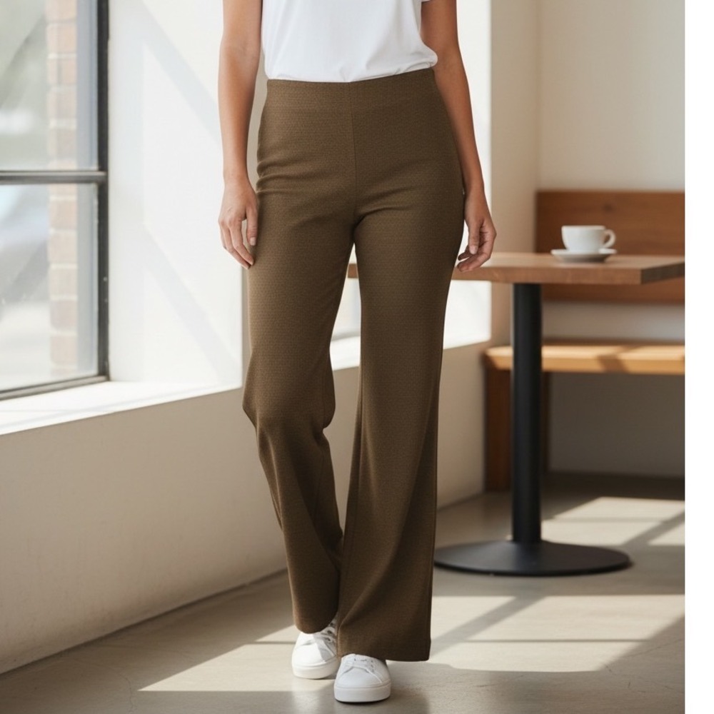 Sara Campbell Brown Side Zip Straight Leg Dress Pants Womens Size 4